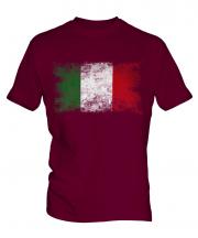 Italy Distressed Flag Mens T-Shirt