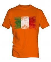 Italy Distressed Flag Mens T-Shirt