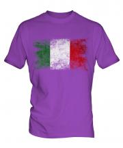 Italy Distressed Flag Mens T-Shirt