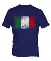 Italy Distressed Flag Mens T-Shirt