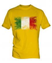 Italy Distressed Flag Mens T-Shirt