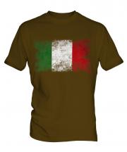 Italy Distressed Flag Mens T-Shirt