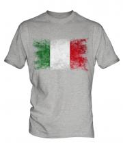 Italy Distressed Flag Mens T-Shirt