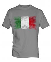 Italy Distressed Flag Mens T-Shirt