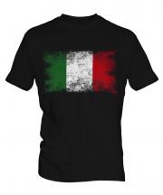 Italy Distressed Flag Mens T-Shirt