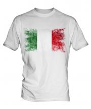 Italy Distressed Flag Mens T-Shirt