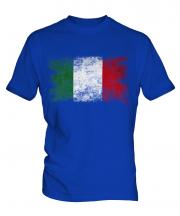 Italy Distressed Flag Mens T-Shirt
