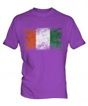 Ivory Coast Distressed Flag Mens T-Shirt