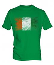 Ivory Coast Distressed Flag Mens T-Shirt