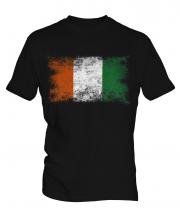 Ivory Coast Distressed Flag Mens T-Shirt
