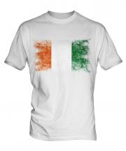 Ivory Coast Distressed Flag Mens T-Shirt