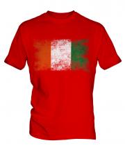 Ivory Coast Distressed Flag Mens T-Shirt