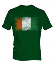 Ivory Coast Distressed Flag Mens T-Shirt