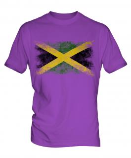 Jamaica Distressed Flag Mens T-Shirt