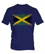 Jamaica Distressed Flag Mens T-Shirt