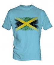 Jamaica Distressed Flag Mens T-Shirt