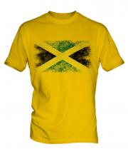 Jamaica Distressed Flag Mens T-Shirt