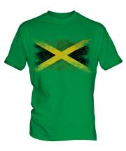 Jamaica Distressed Flag Mens T-Shirt