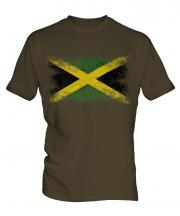 Jamaica Distressed Flag Mens T-Shirt