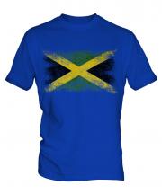 Jamaica Distressed Flag Mens T-Shirt