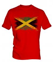 Jamaica Distressed Flag Mens T-Shirt