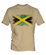 Jamaica Distressed Flag Mens T-Shirt