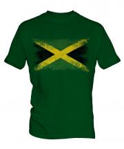 Jamaica Distressed Flag Mens T-Shirt