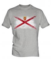 Jersey Distressed Flag Mens T-Shirt