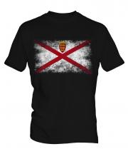 Jersey Distressed Flag Mens T-Shirt