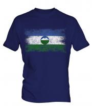 Kabardino-Balkaria Distressed Flag Mens T-Shirt