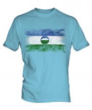 Kabardino-Balkaria Distressed Flag Mens T-Shirt