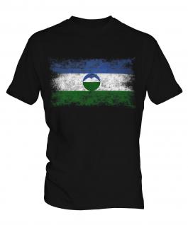 Kabardino-Balkaria Distressed Flag Mens T-Shirt