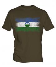 Kabardino-Balkaria Distressed Flag Mens T-Shirt