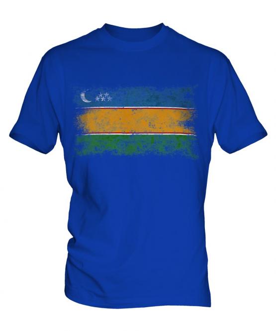 Karakalpakstan Distressed Flag Mens T-Shirt