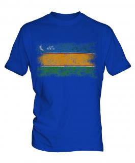 Karakalpakstan Distressed Flag Mens T-Shirt