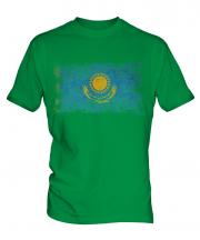 Kazakhstan Distressed Flag Mens T-Shirt
