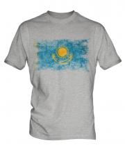 Kazakhstan Distressed Flag Mens T-Shirt