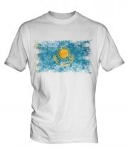 Kazakhstan Distressed Flag Mens T-Shirt