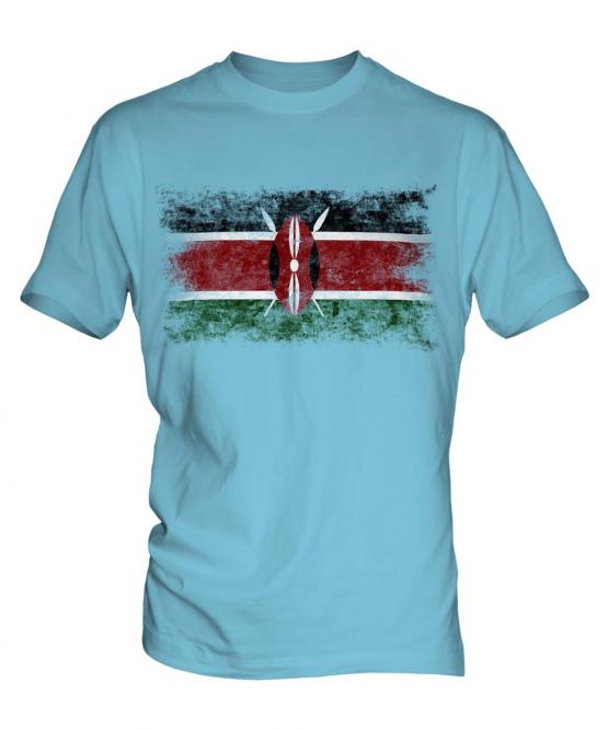Kenya Distressed Flag Mens T-Shirt