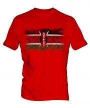 Kenya Distressed Flag Mens T-Shirt