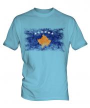 Kosovo Distressed Flag Mens T-Shirt