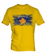 Kosovo Distressed Flag Mens T-Shirt