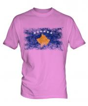 Kosovo Distressed Flag Mens T-Shirt