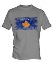 Kosovo Distressed Flag Mens T-Shirt