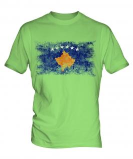 Kosovo Distressed Flag Mens T-Shirt