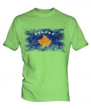 Kosovo Distressed Flag Mens T-Shirt