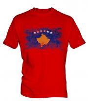 Kosovo Distressed Flag Mens T-Shirt
