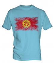 Kyrgyzstan Distressed Flag Mens T-Shirt