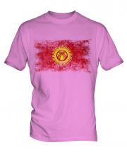 Kyrgyzstan Distressed Flag Mens T-Shirt