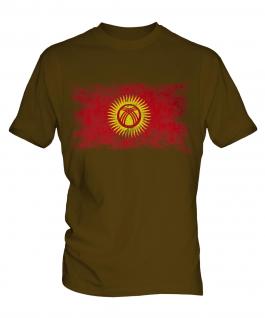 Kyrgyzstan Distressed Flag Mens T-Shirt